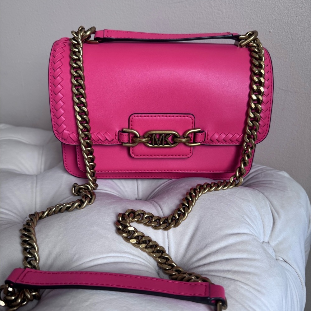 NWOT Michael kors Heather Large Leather Shoulder Bag - Picture 5 of 7